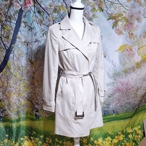 Roz & Ali Elegant Beige Trench Coat